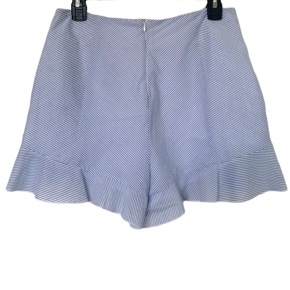Willow & Clay Blue and White Stripes Ruffle Shorts - Picture 2 of 3